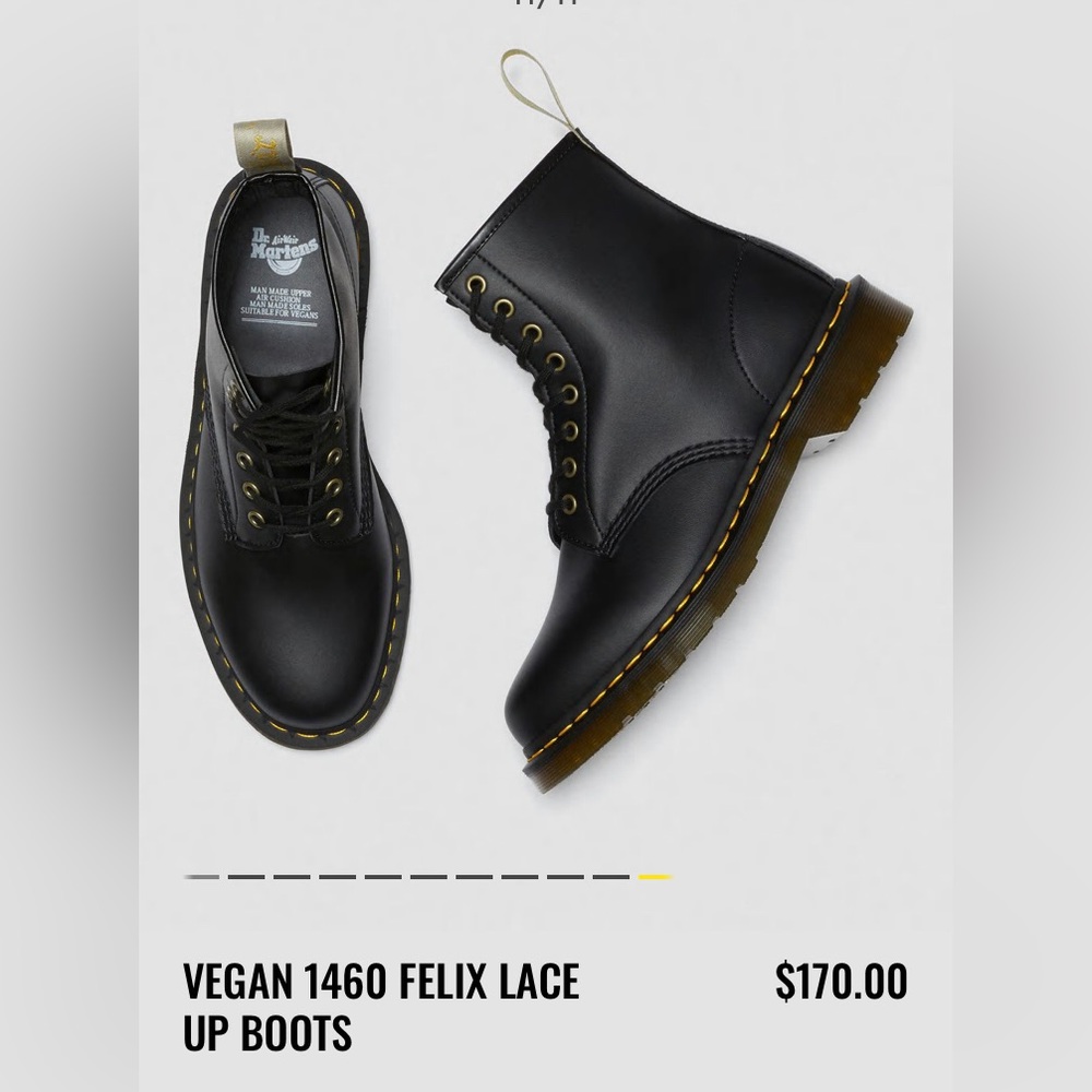 Doc Martens, vegan, black, barely used, good condition, women’s size 7/8
